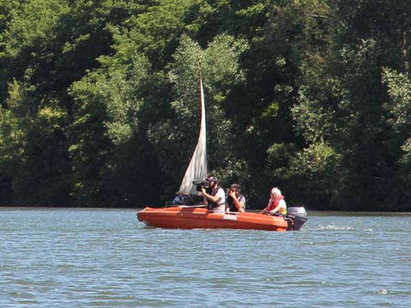 tournage pour Echappées Belles à l’Atelier SEQUANA et sur la Seine devant la Gare d’Eau